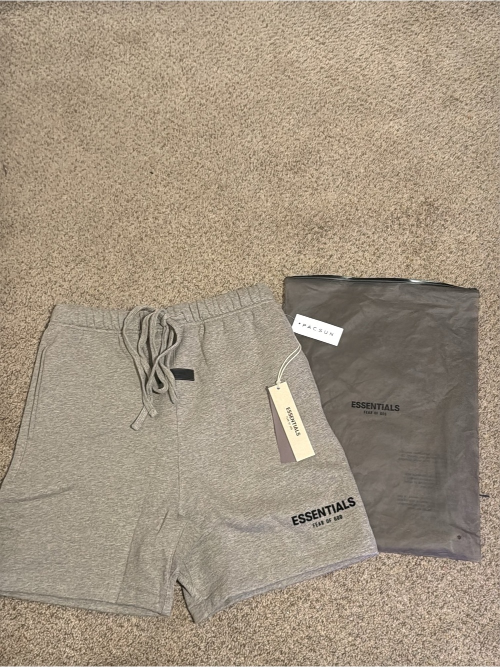 Essentials Shorts Dark Oatmeal (Size S)